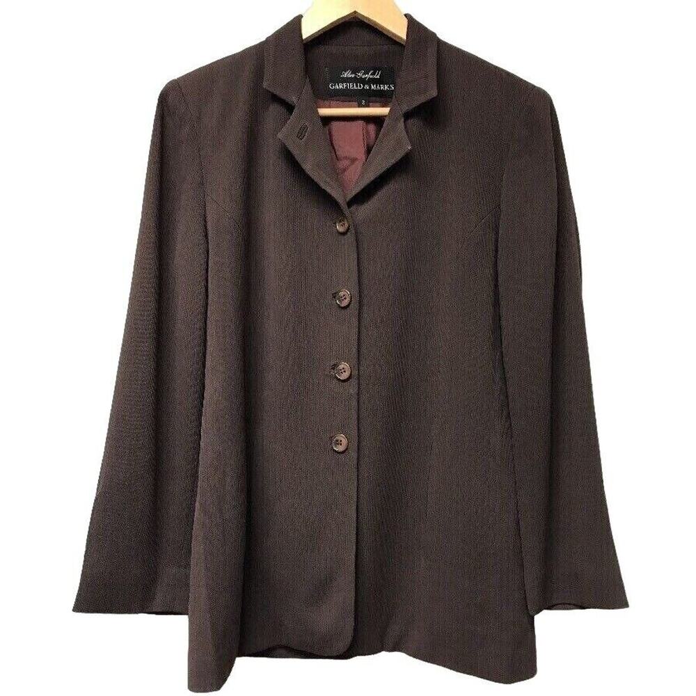 Garfield And Marks Womens Size 2 Jacket Brown